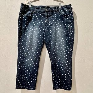 Torrid Jeans Womens 24 Skinny Lightning Bolt Stretch High Rise EUC